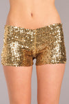 BW1676HP Sequin Booty Shorts - Hot Pink